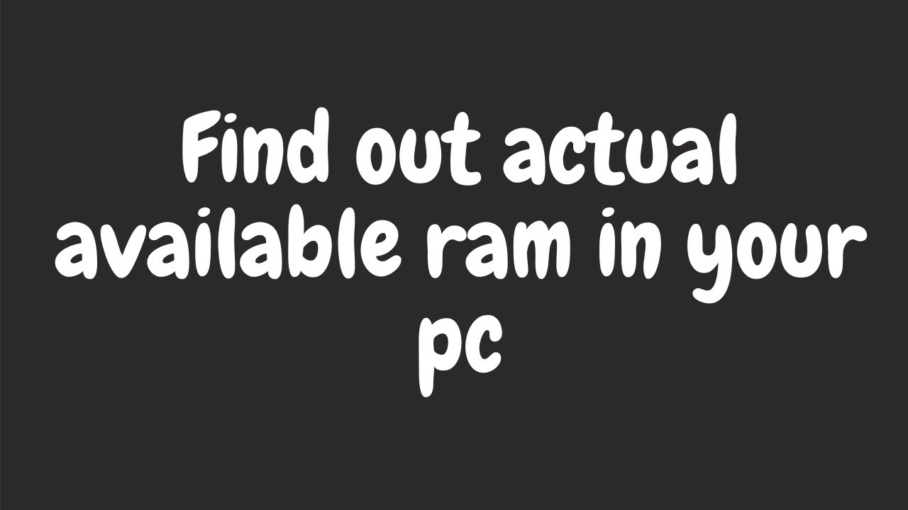 Find Actual available ram in your PC #techfreaks #shorts