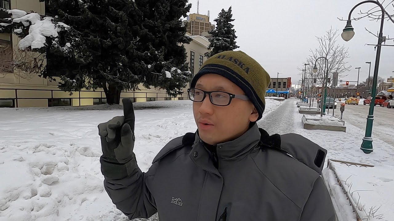 Exploring Downtown Anchorage & 5th Ave Mall | Winter Season | ALASKA