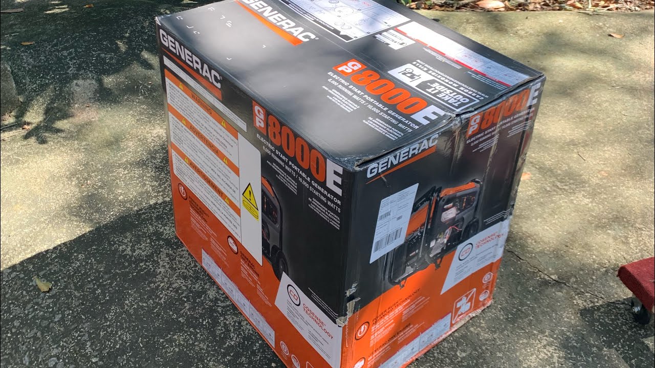 Generac GP8000e Unboxing, assembly, and first run!