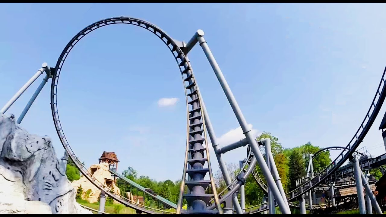 Lech Coaster (Front Seat HD POV) - Legendia Śląskie Wesołe Miasteczko