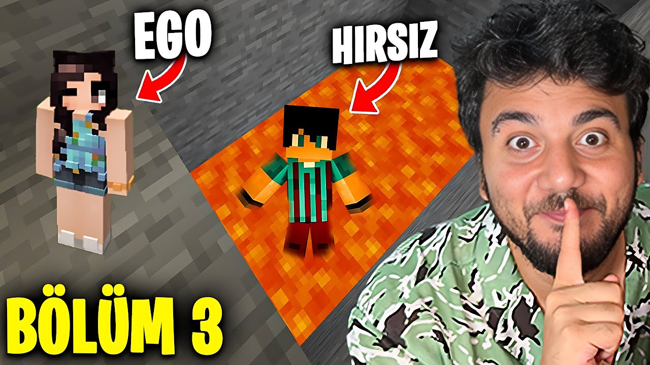 HIRSIZLARA KIZ TAKLİDİYLE TUZAK KURDUM! EKİPLE MİNECRAFT BÖLÜM 3