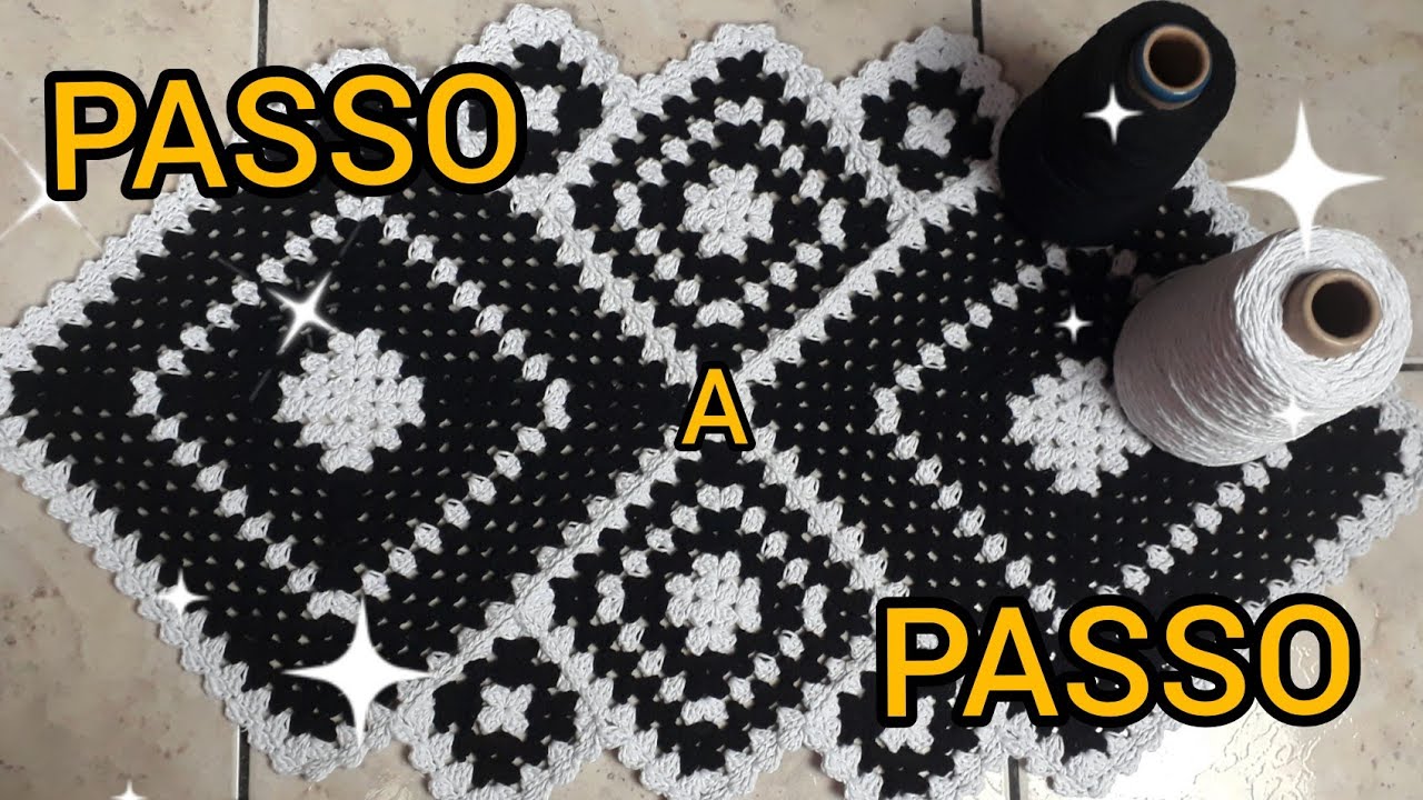 Tapete de Crochê em Square #Dica p/ Combinação de cores - By Pitty's Arts