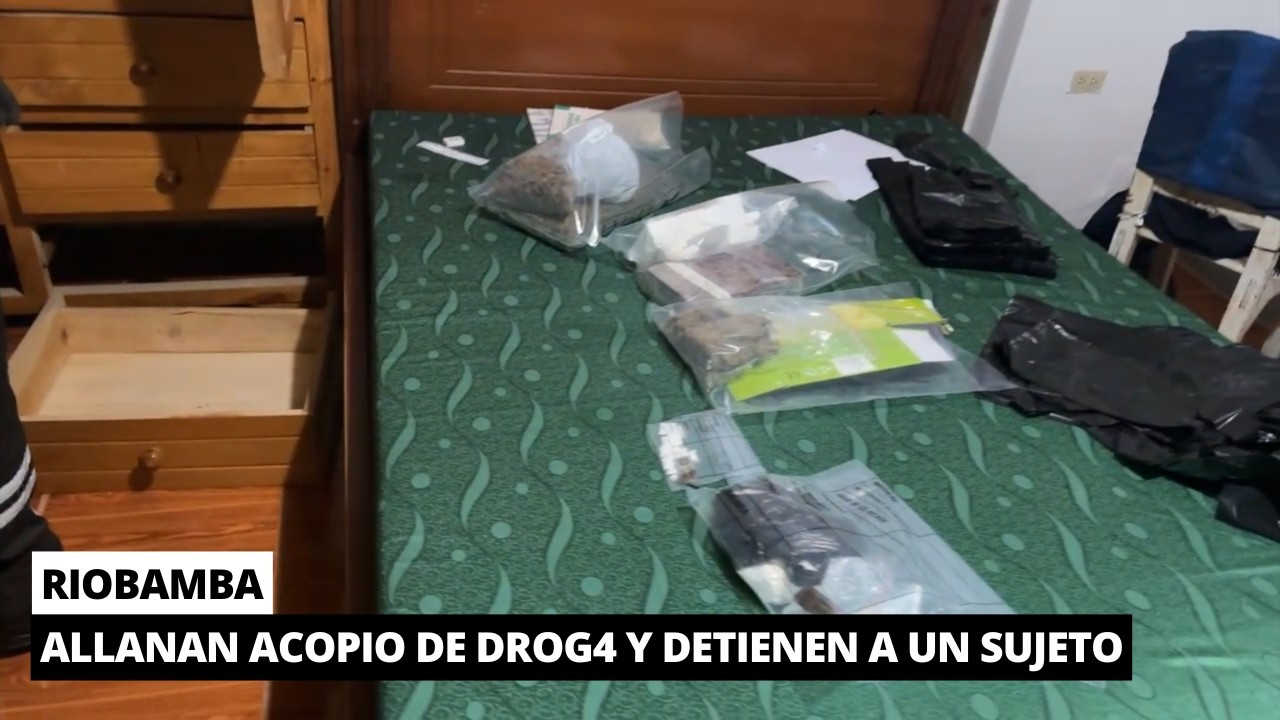 Allanan acopio de SSF y aprehenden a 1 sujeto en Riobamba