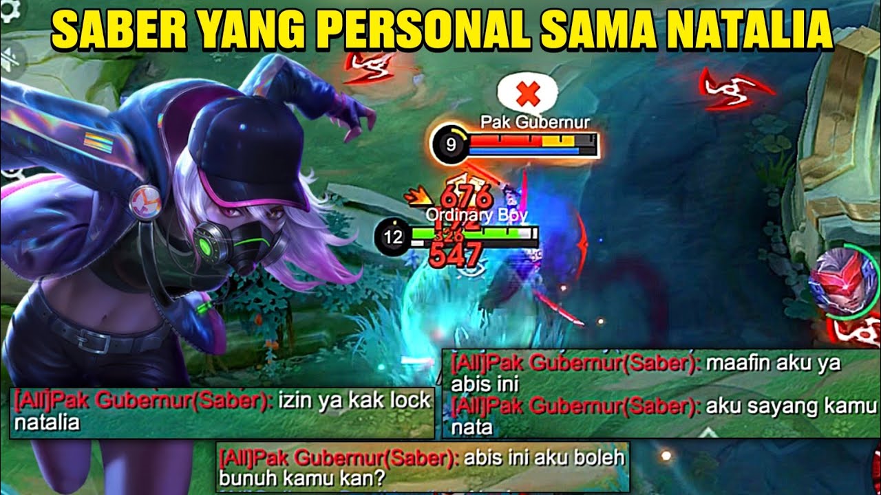 KETEMU SABER YANG TEROBSESI BANGET NGELOCK NATALIA | TOP GLOBAL NATALIA GAMEPLAY - MLBB
