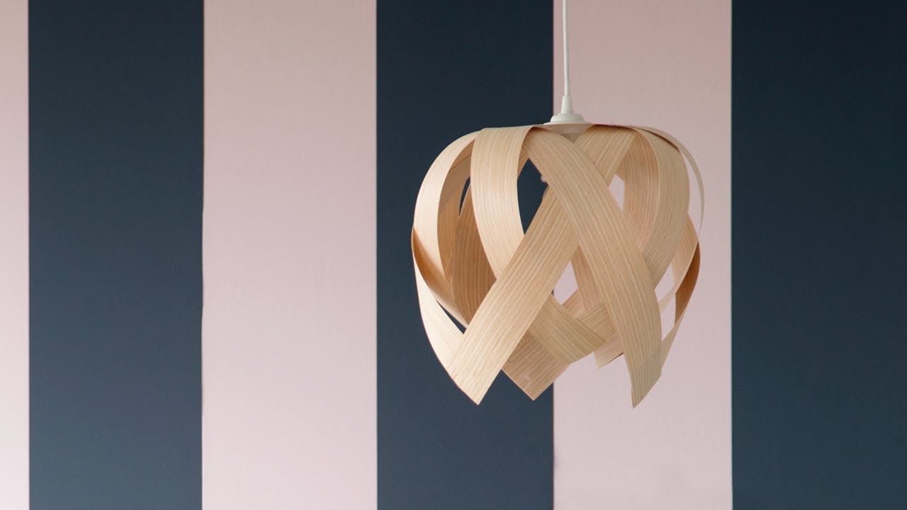 A unique lamp made of veneer - DIY by Søstrene Grene