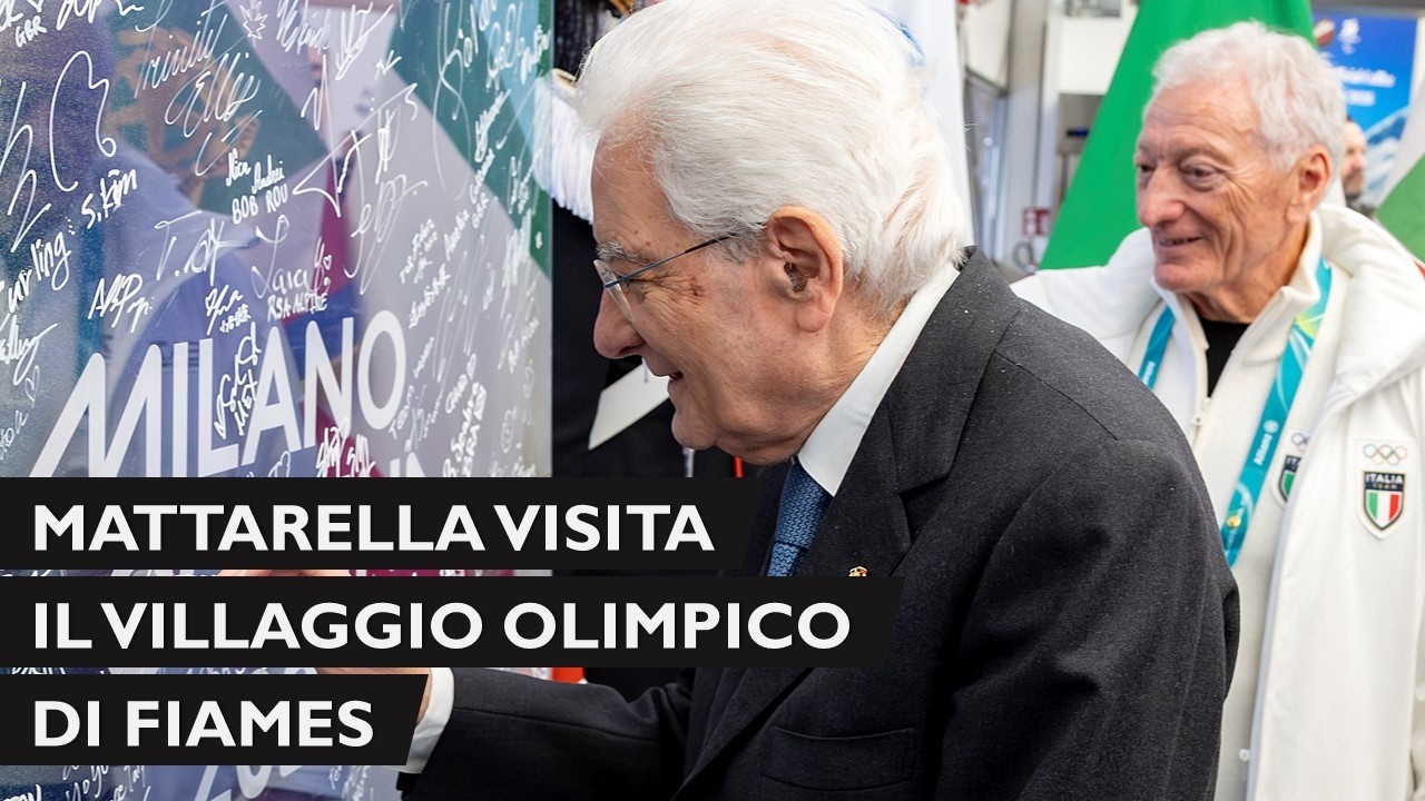 Il Presidente Mattarella visita il villaggio olimpico