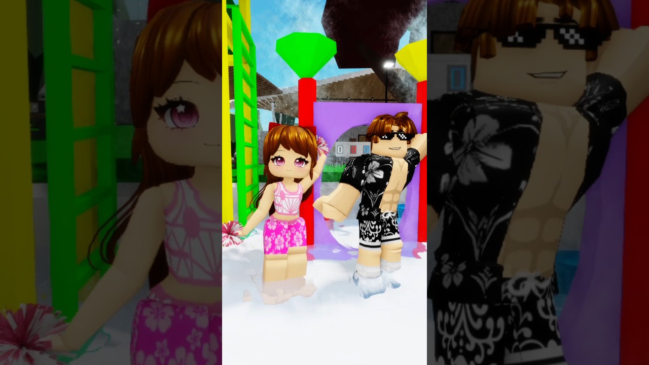 Bacon rejected other girls & chose a cheerleader 🥰 #roblox #shorts #robloxshorts