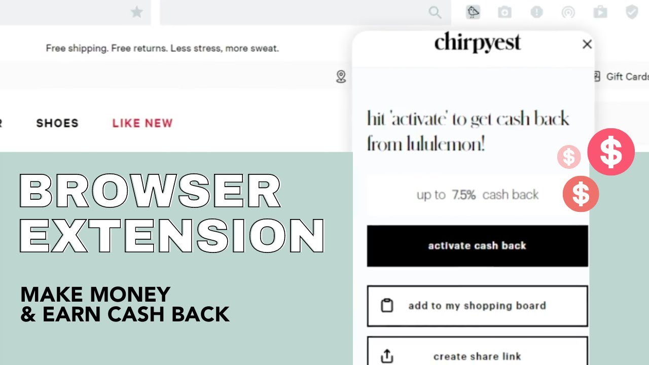 Chirpyest Browser Extension | Earn Cash Back & Make Money While You Shop
