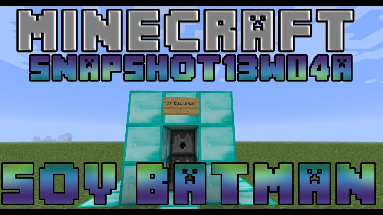 Minecraft Snapshot 13w04a - SOY BAAAAATMAN