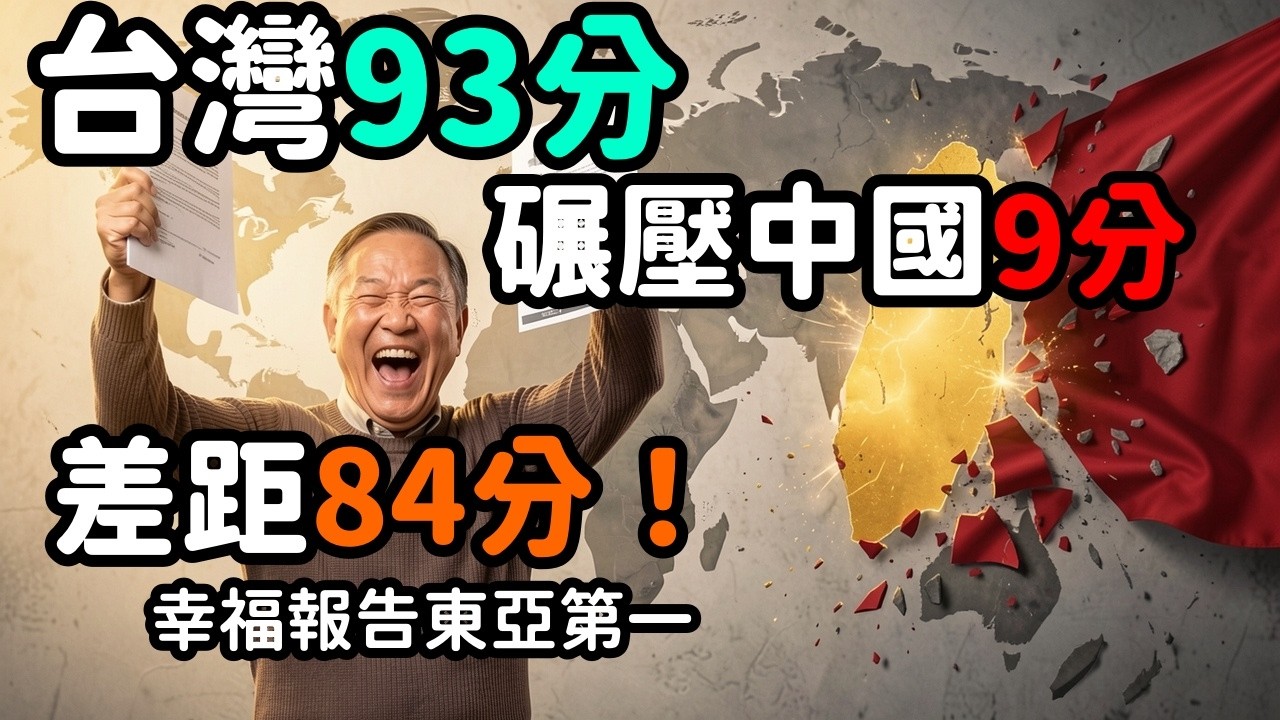 台灣自由度93分碾壓中國9分差84分；世界幸福報告東亞第一甩開日韓中 | 馬一峰