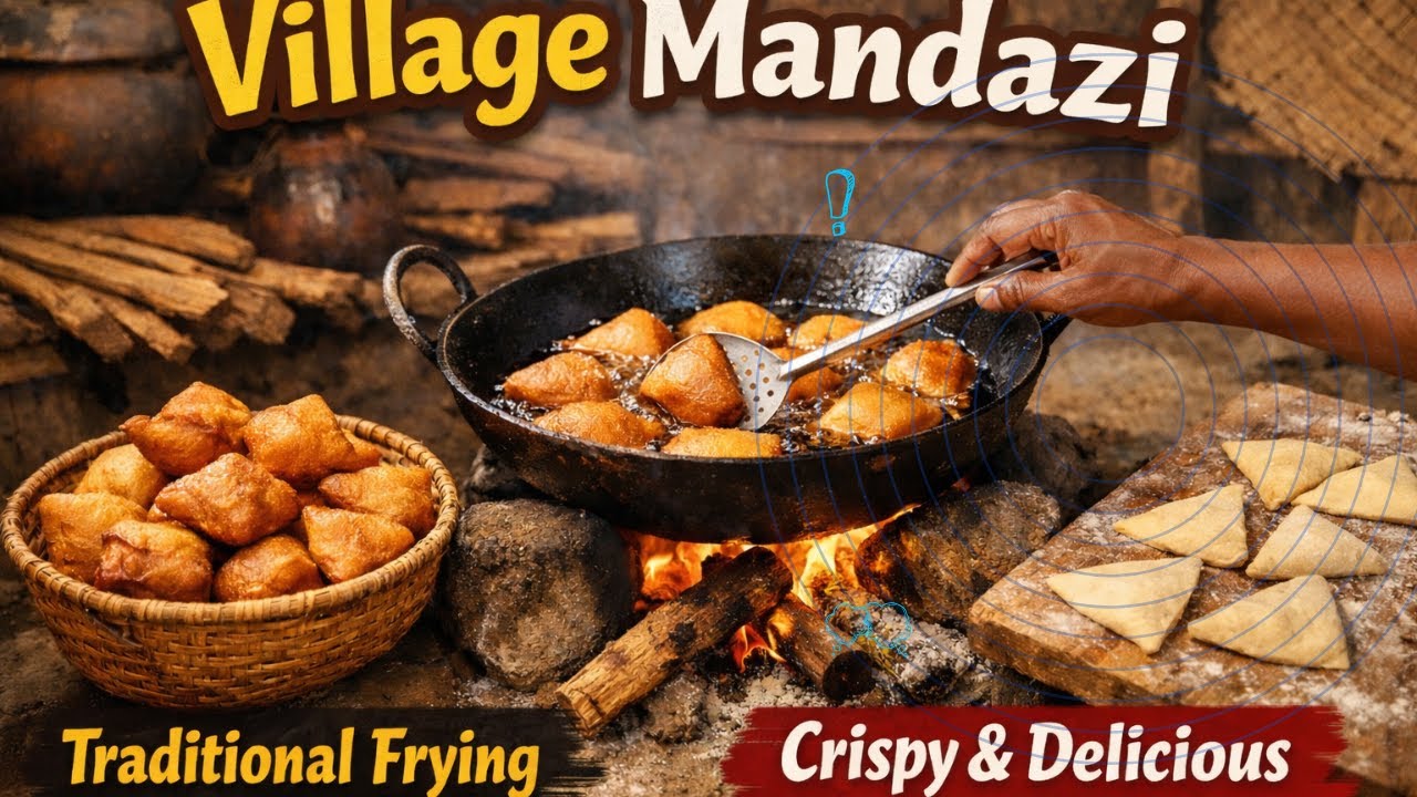 Deep-Frying Mandazi the Village Way | Crispy Golden Mandazi Made Over a Traditional Fireplace