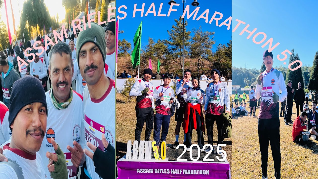 Assam Rifles Half Marathon 5.0 2025 vlog