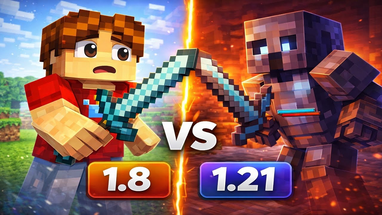 jogador de PvP 1.8 TESTA PELA PRIMEIRA VEZ O PvP ATUAL