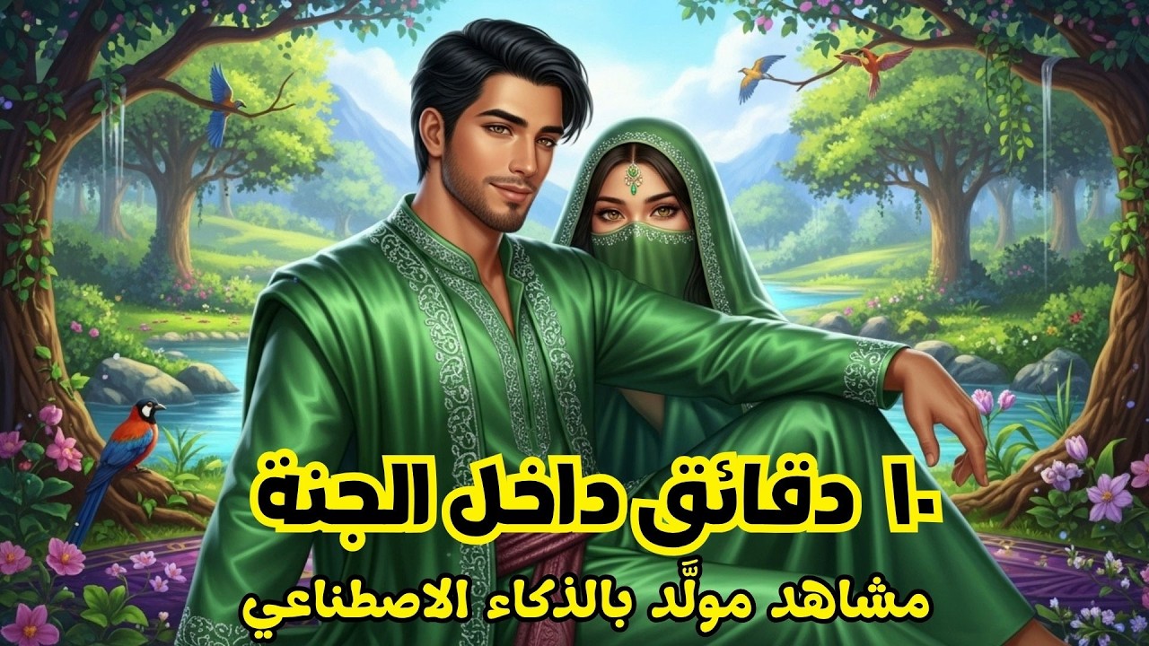 ✨ رحلة خيالية داخل الجنة: شاهد جمال الفردوس كما لم تراه من قبل! | تجربة AI مذهلة 🕌🌿
