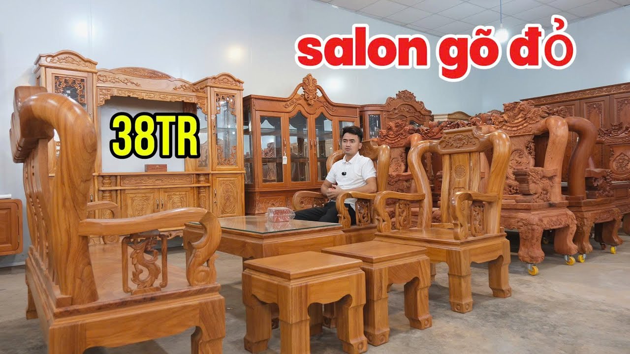 BẤT NGỜ - bộ ghế gỗ Gõ Đỏ ĐẸP THẾ NÀT chỉ 38tr. lh 0948086889