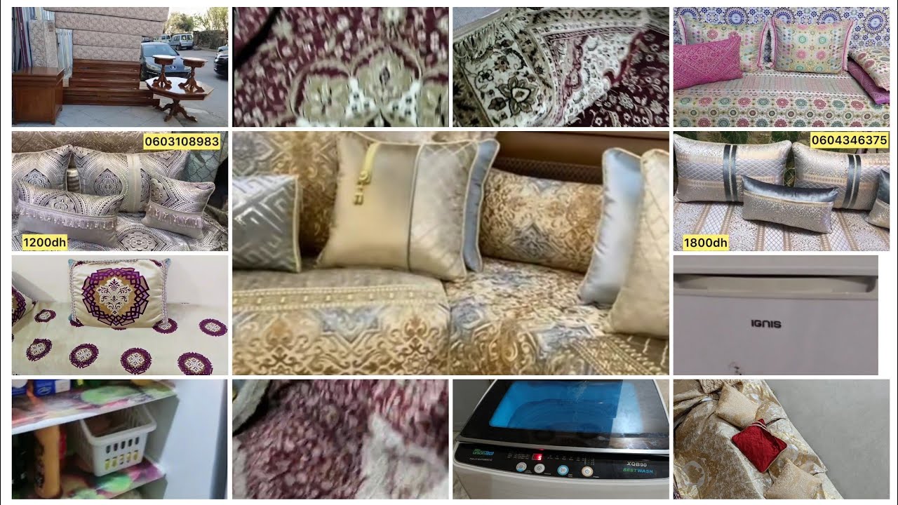 اثاث منزلي مستعمل وجديد صالون زرابي تلاجة صغيرة آلة غسيل  طلامط متنوعة.....