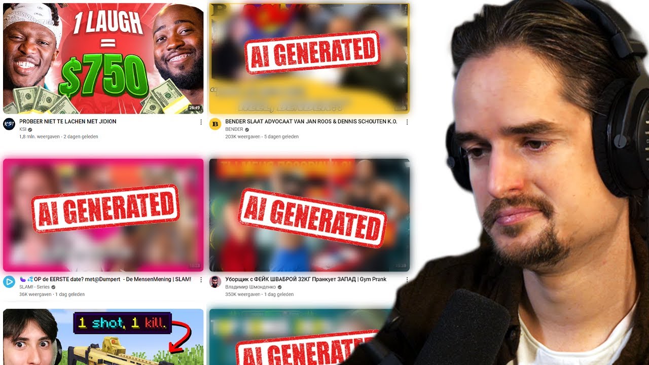 AI infesteert zich op YouTube en ik haat het