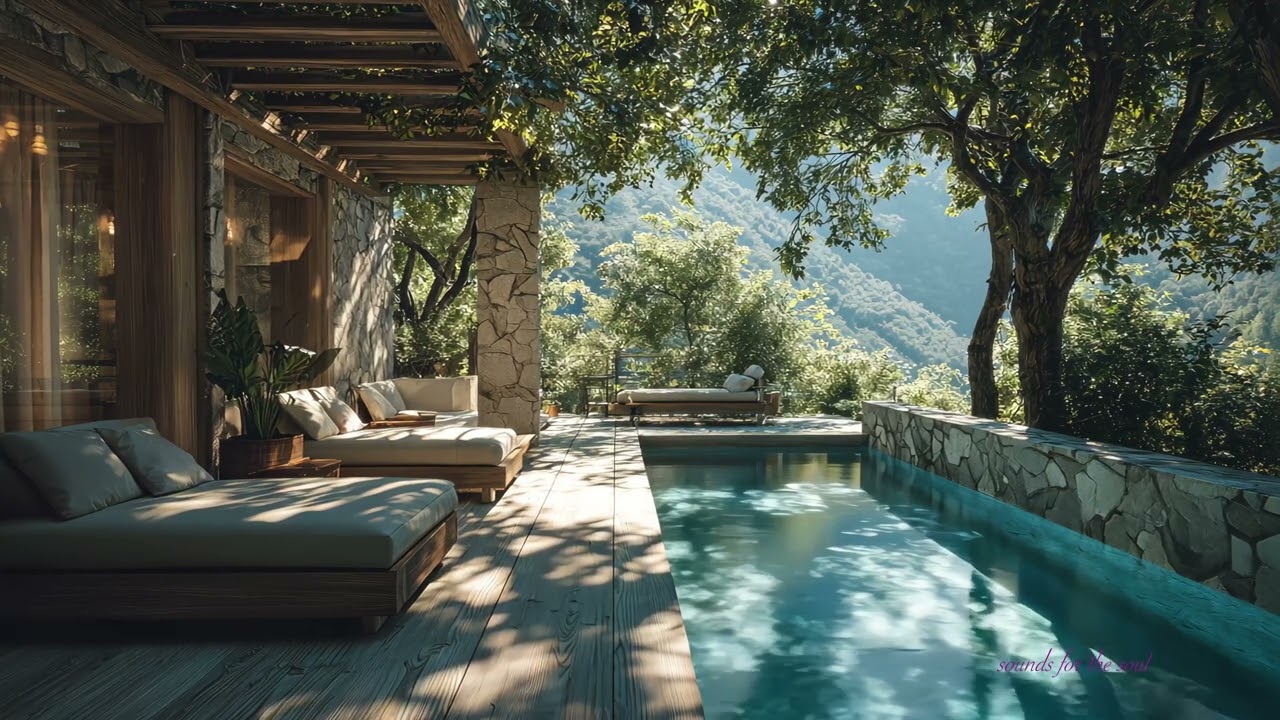 Luxury Pool in the Forest Retreat 🌿 Mountain Morning Nature Ambience