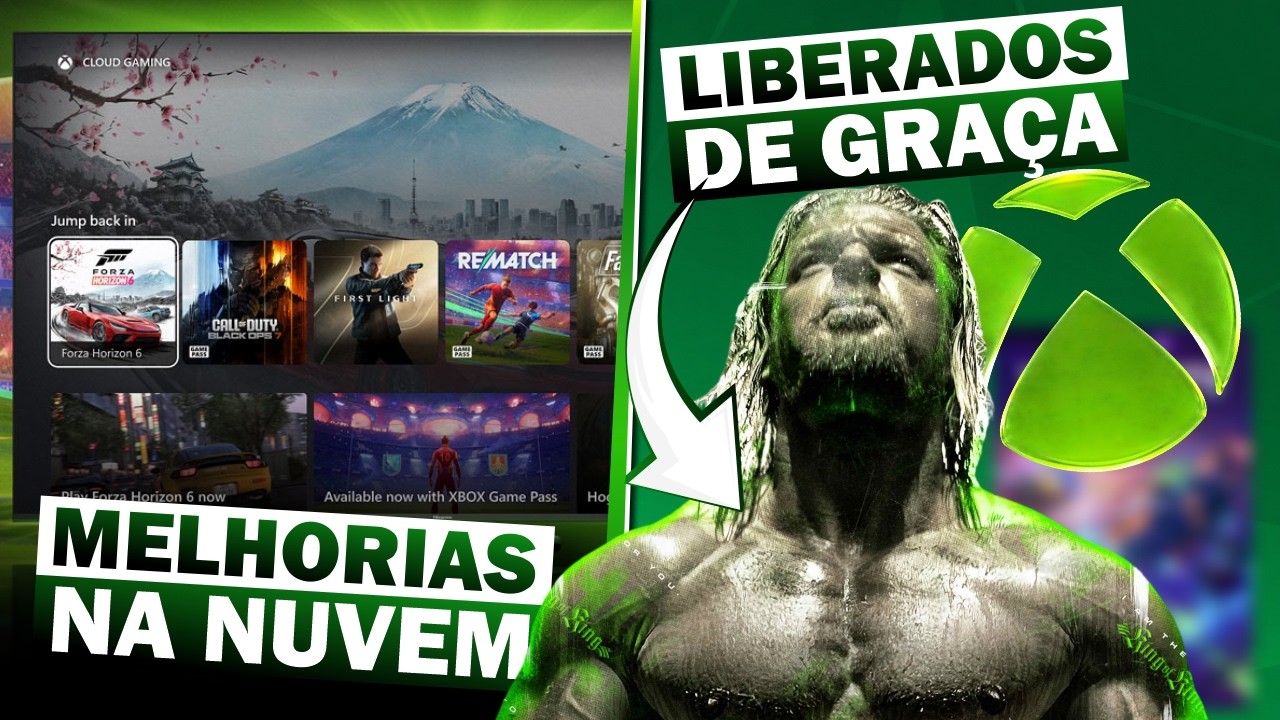 Jogos Liberados GR&Aacute;TIS no XBOX + Game Pass + Novidades na Nuvem!