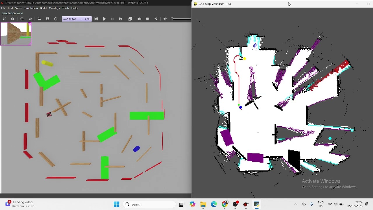 OTH Amberg-Weiden | Autonomous project Webots simulation | Map 3
