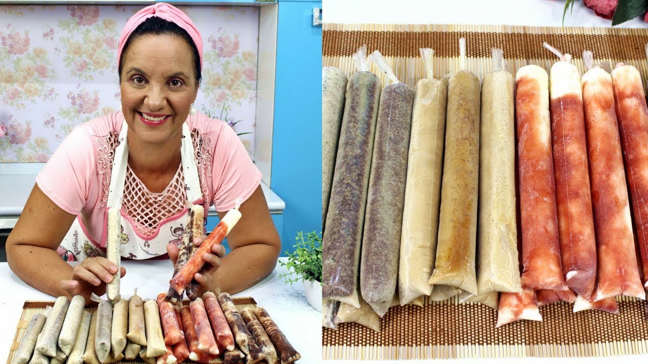 RECEITA INÉDITA DE GELADINHOS GOURMET - SACOLÉ - JUJU - DINDIN - CHUP CHUP