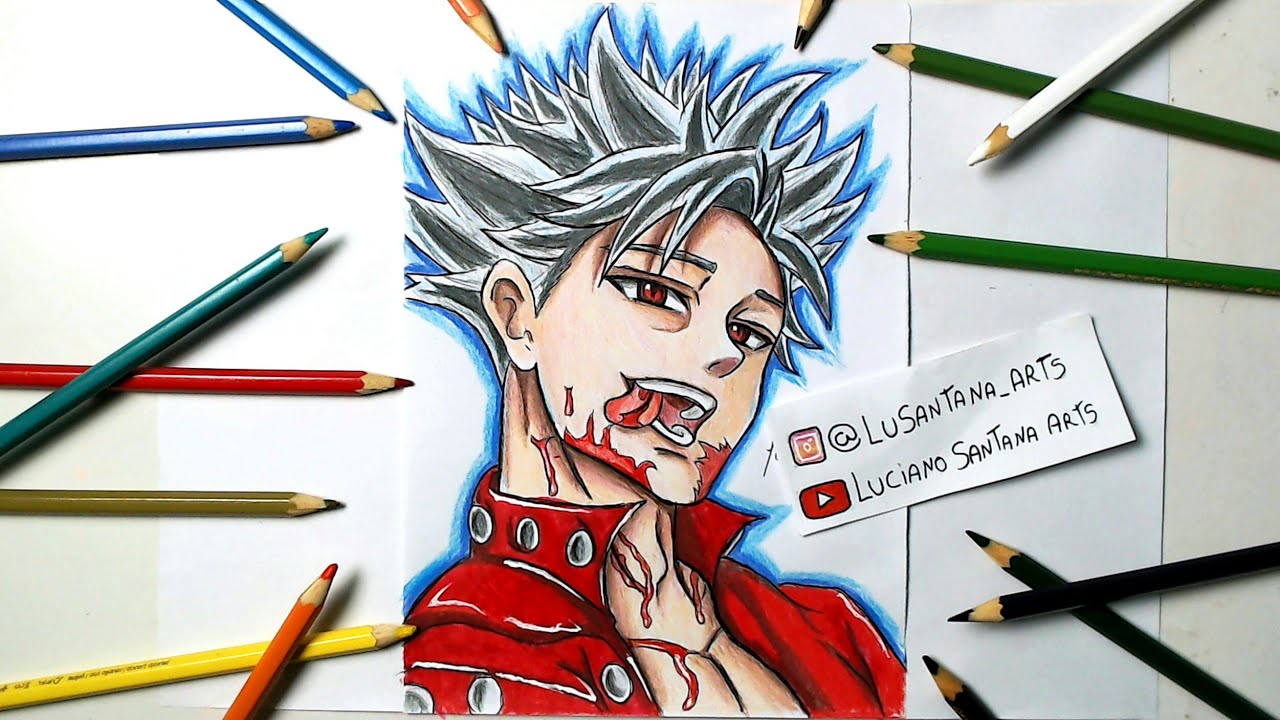 COMO DESENHAR O BAN PASSO A PASSO  - Como dibujar a Ban Nanatsu no Taizai