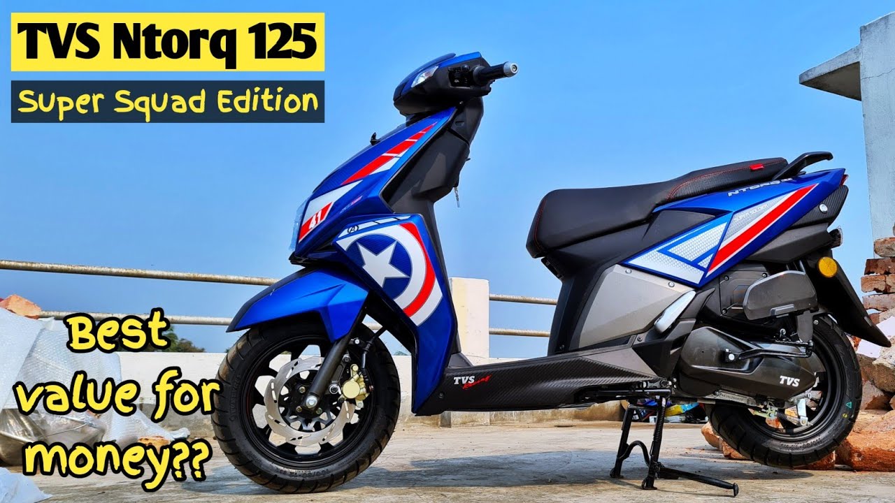 TVS Ntorq 125|Super Squad Edition|Combat Blue|Review|Specs|Mileage|Price