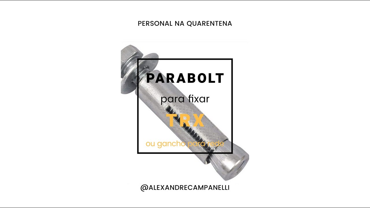 Como usar parabolt para fixar TRX ou ganchos de rede.