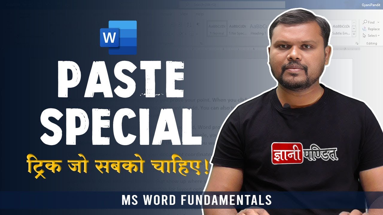 MS Word Home Tab | Paste Special Explained with Examples