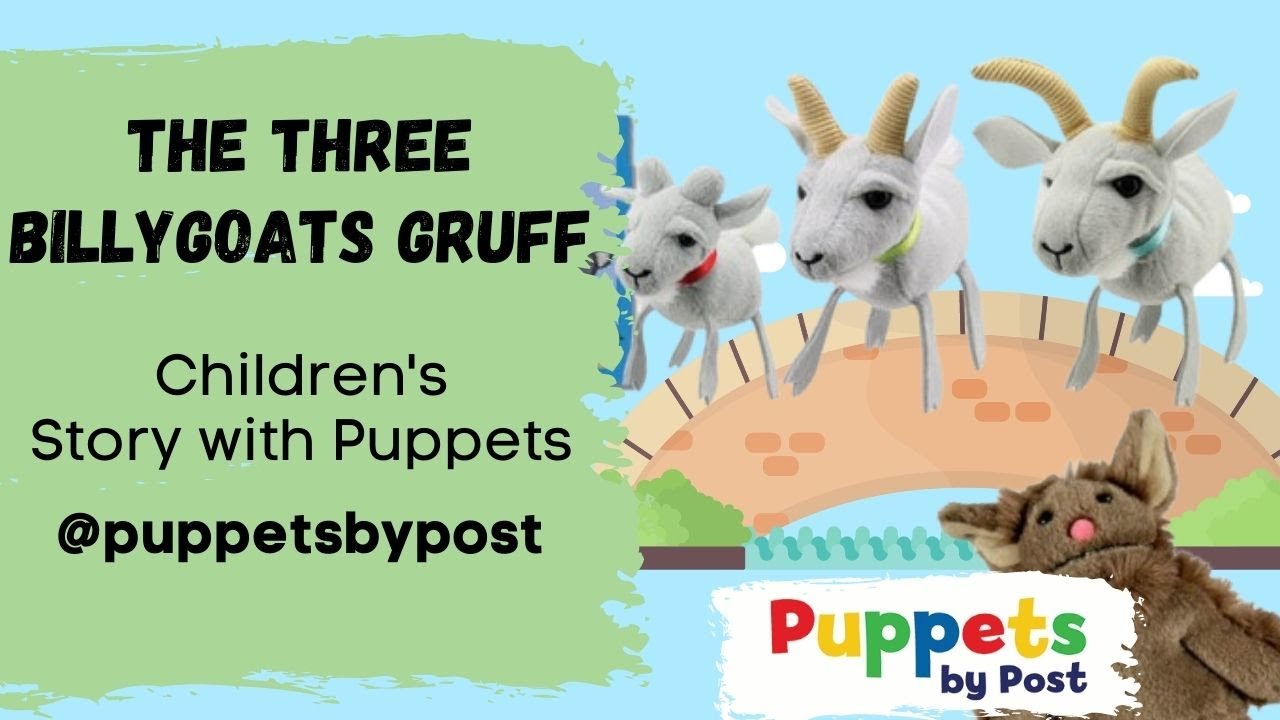 The Three BillyGoats Gruff  - Fairytale with Puppets - Children's Story Puppet Set