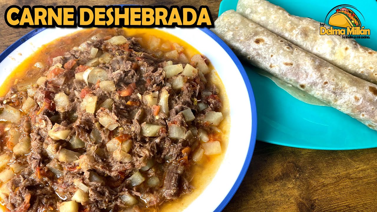 Como Hacer Carne Deshebrada con papas | Burritos de Carne Deshebrada | FACIL Y RAPIDO | DELMA MILLAN