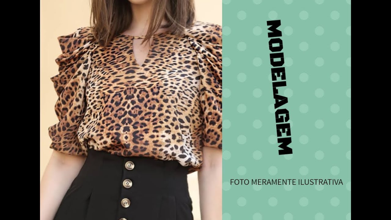 BLUSA COM MANGA DRAPEADA