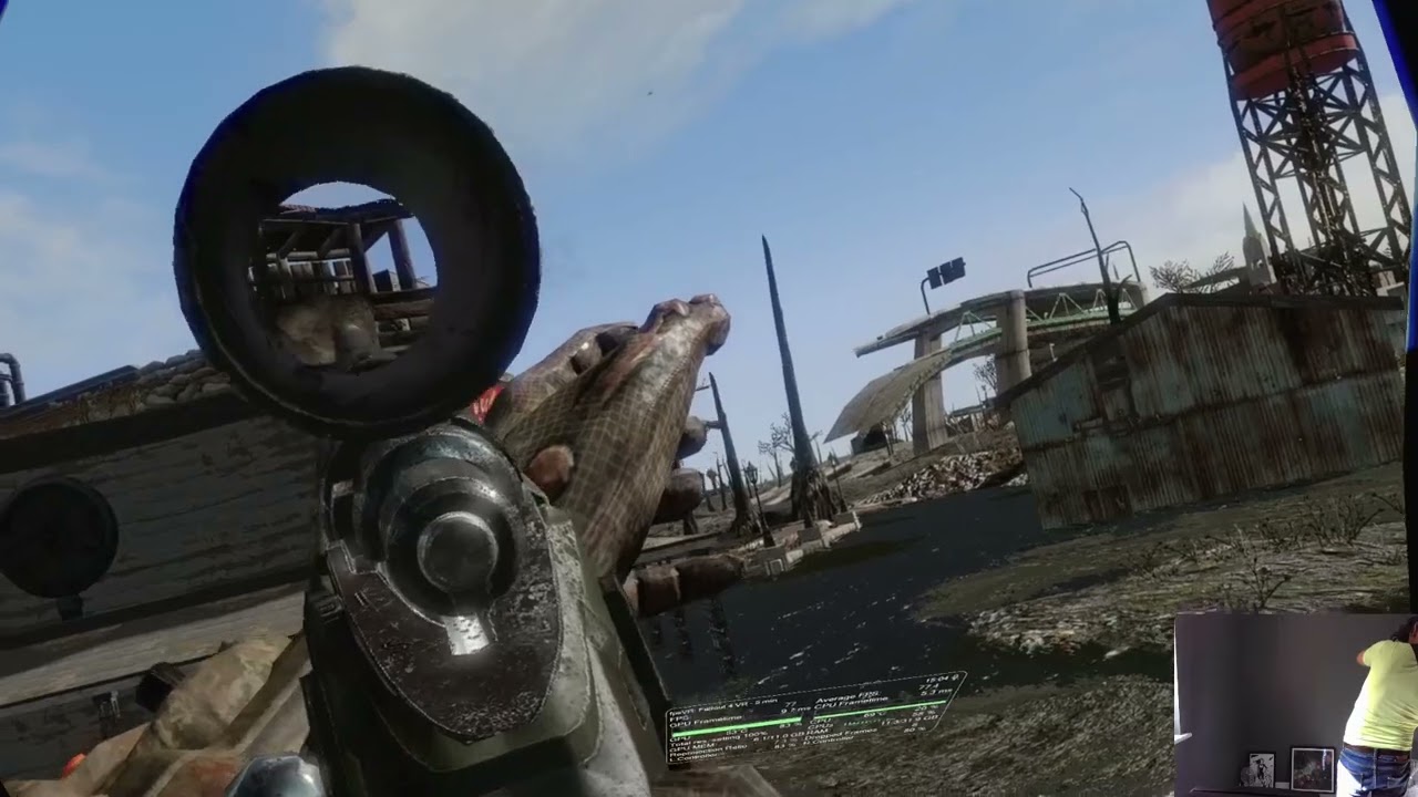 Fallout 4 VR with mods! Sniper gunplay using FRIK, Better Scopes VR, Virtual Holsters & Chems
