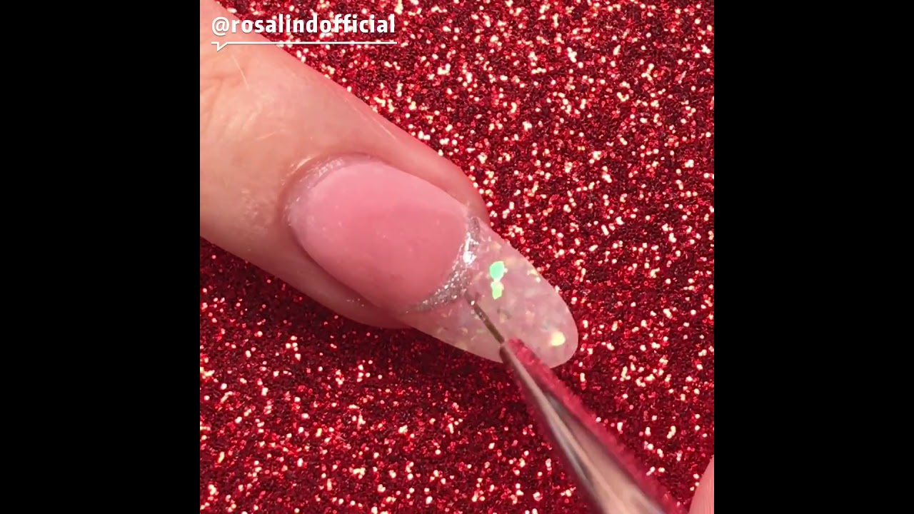 Glitter and Pure Poly Gel for Nail Extension with Nail Form