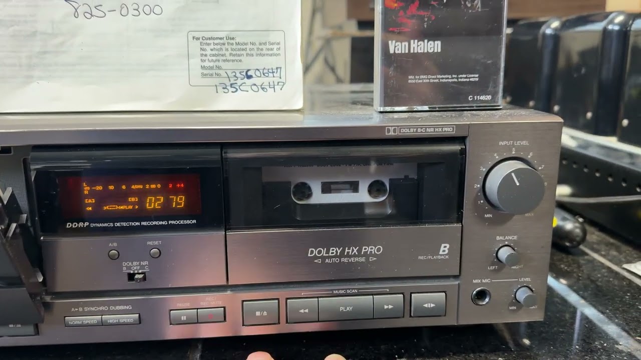 JVC TD-W505 Stereo Double Cassette Tape Deck Dolby B C NR HX Pro with Instructions; Tested