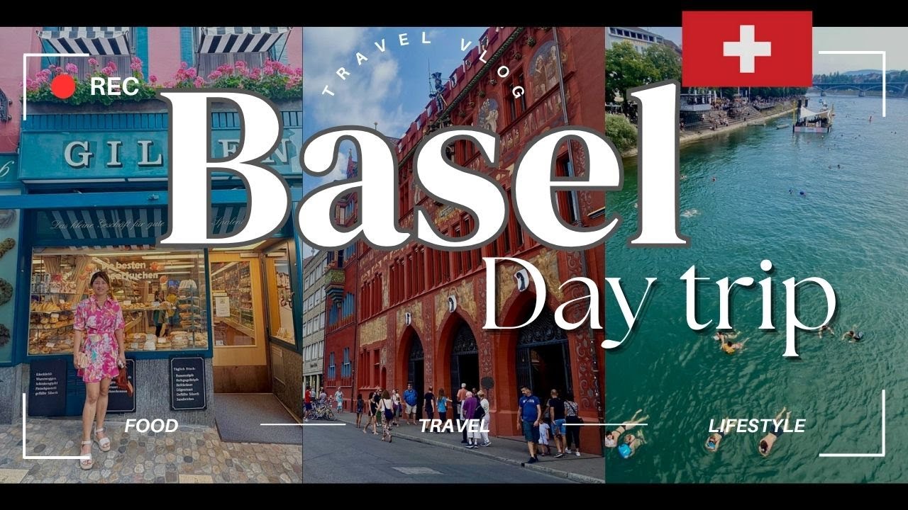 Basel, Switzerland Day Trip. Train from Strasbourg. Walking tour with map locations. Old Town. One 1