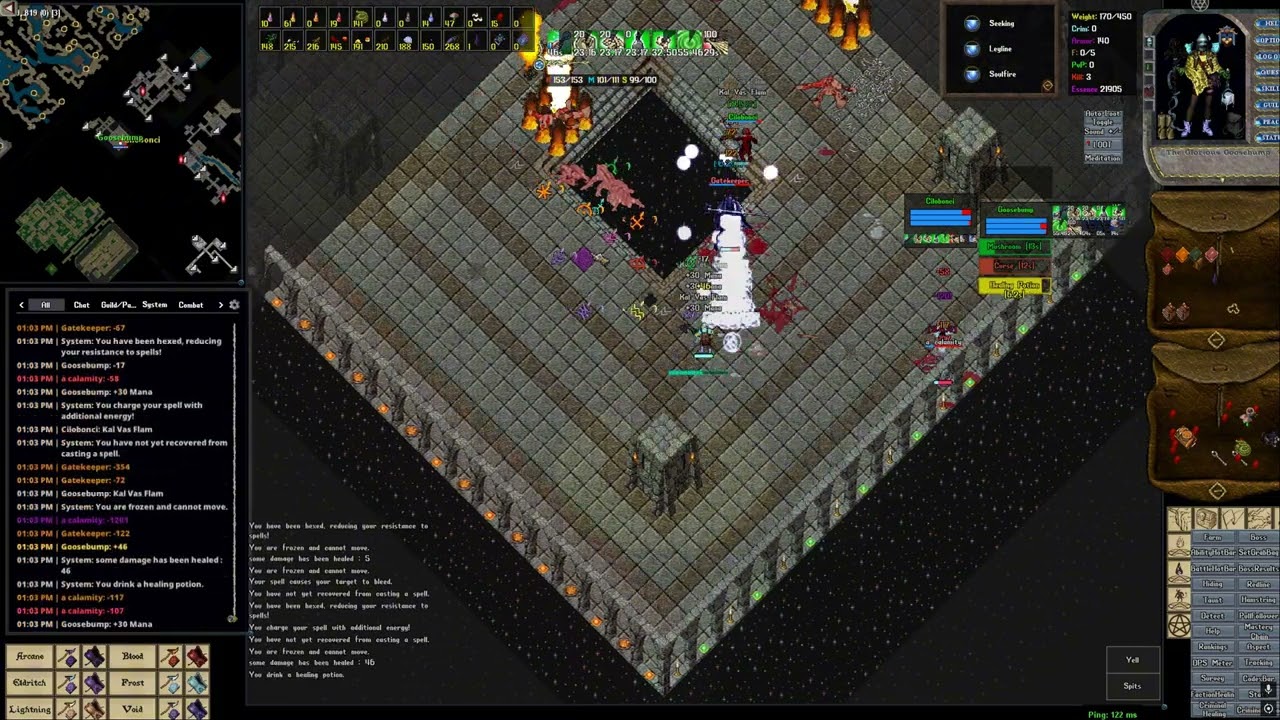 2 Arcane Mage vs Mausoleum main Boss /w Cilobonci