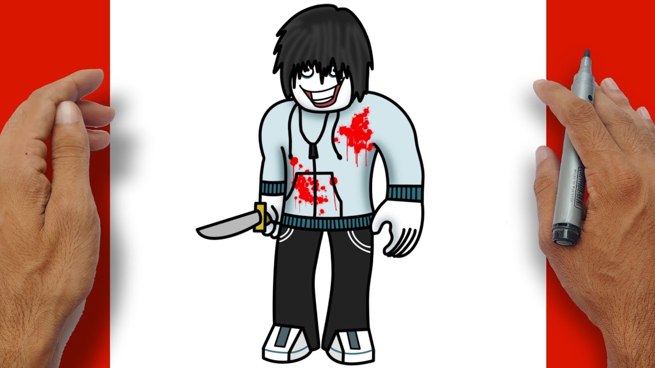 How to Draw JEFF THE KILLER Easy Step-by-step | Forsaken Roblox 