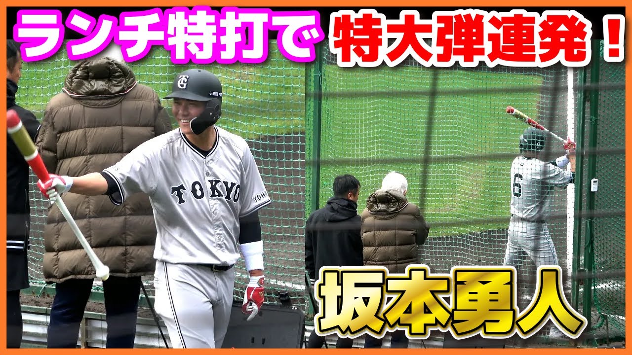 【巨人春季キャンプ】坂本勇人　ランチ特打！　広いサンマリン球場中段に特大弾連発！！坂本勇人　大城卓三　フリー打撃　2024.2.8  ジャイアンツ　宮崎キャンプ