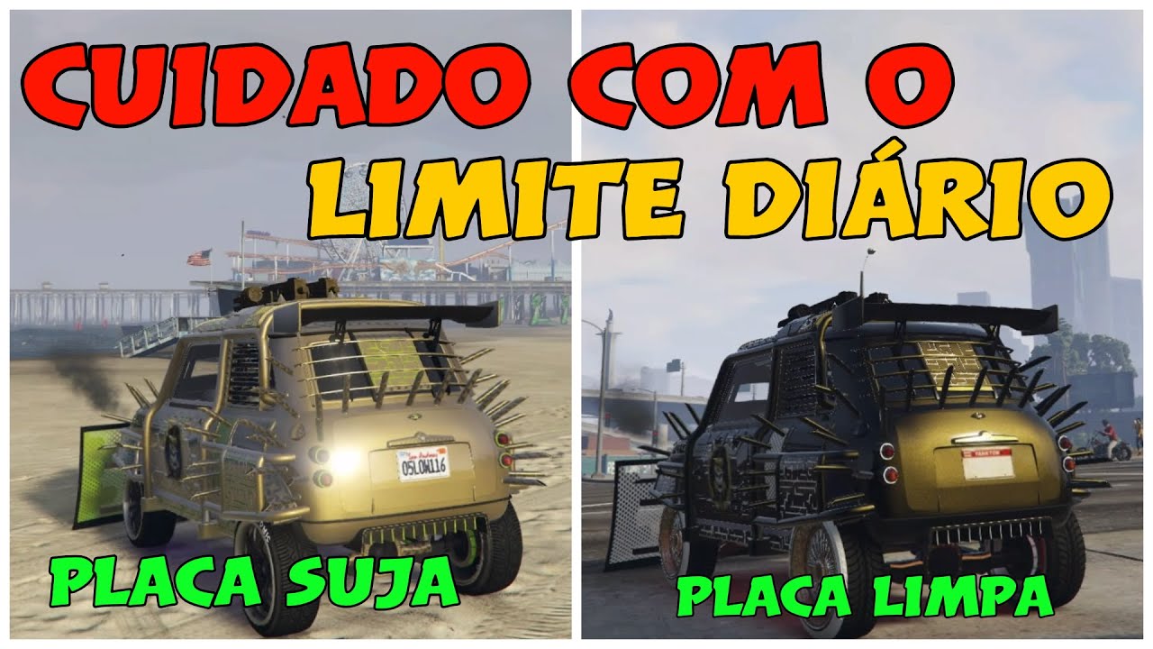 ✅ GTA V LIMITE DIÁRIO CUIDADO🔴 PLACA LIMPA E PLACA SUJA COMO SABER  PS4 ✅