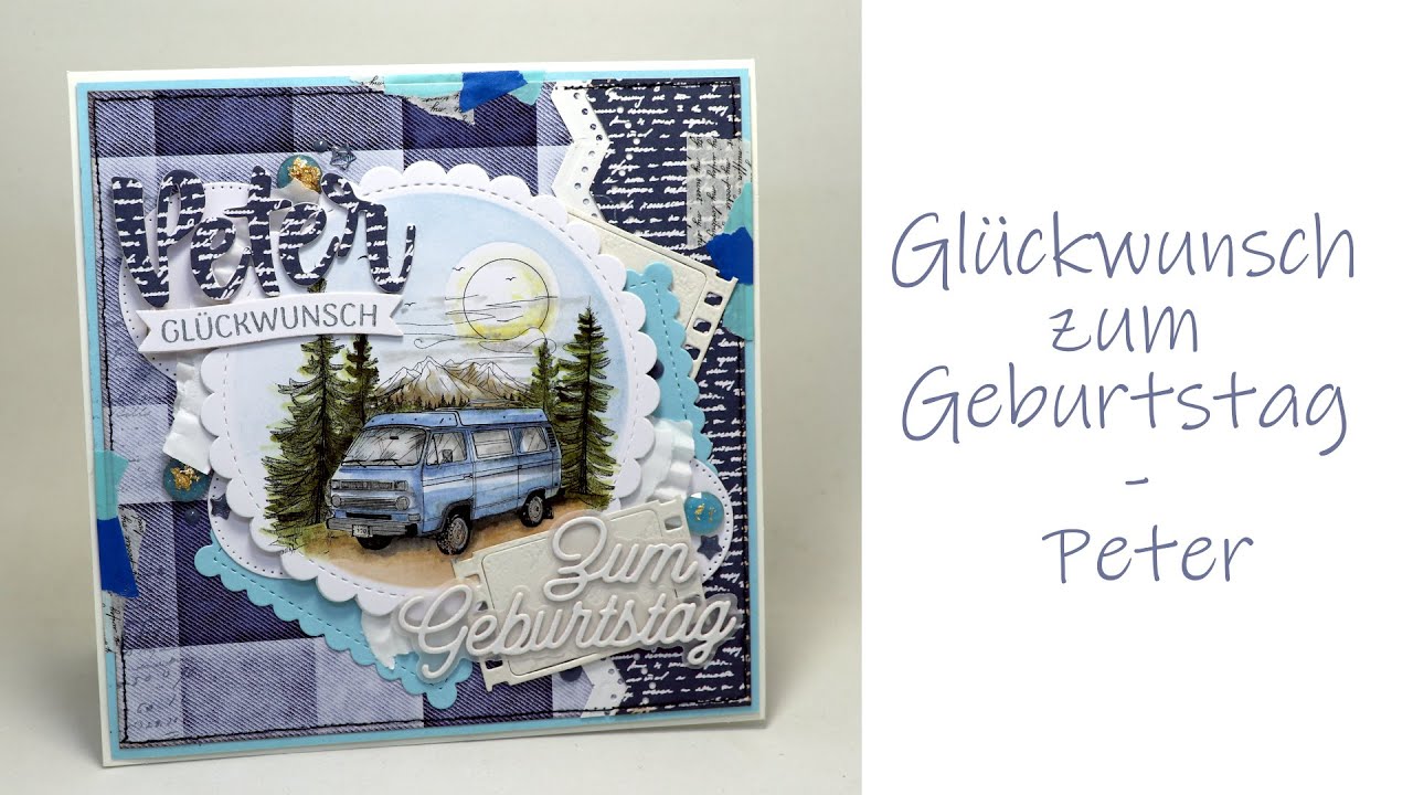 Glückwunsch zum Geburtstag - personalisierte Karte für Peter