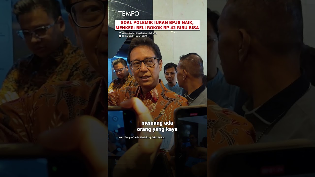 Soal Polemik Iuran BPJS Naik, Menkes: Beli Rokok Rp 42 Ribu Bisa #shorts