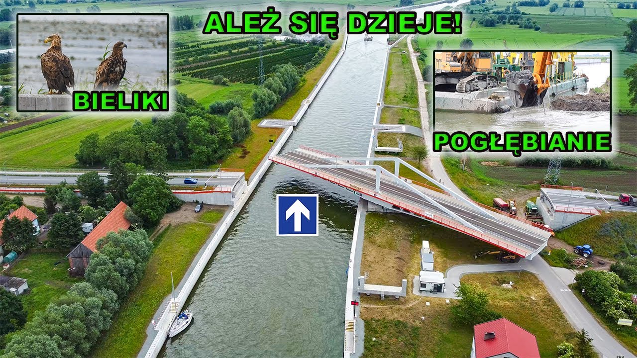 Przekop 4etap.Pogłębianie,obrót mostu.Ależ się dzieje!