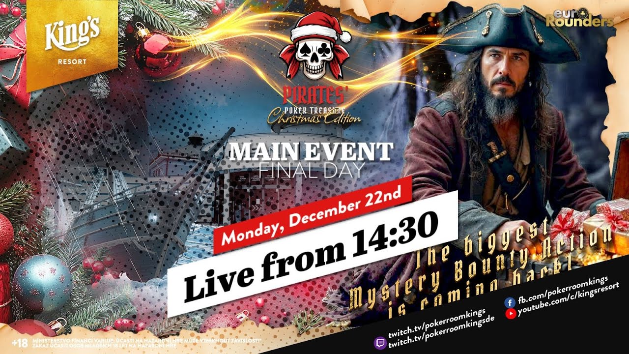 🇩🇪 👑 Finale des €480 Pirates Poker Treasure live aus dem King's 🎙 Hachi