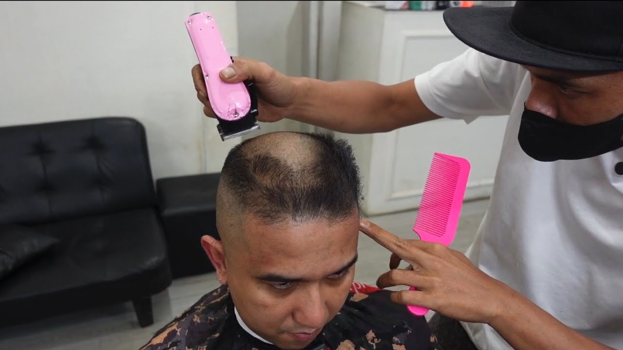 asmr Horseshoe Flattop haircut ( cukur cepak petak sepatu kuda ) with @wangsa_irawan 