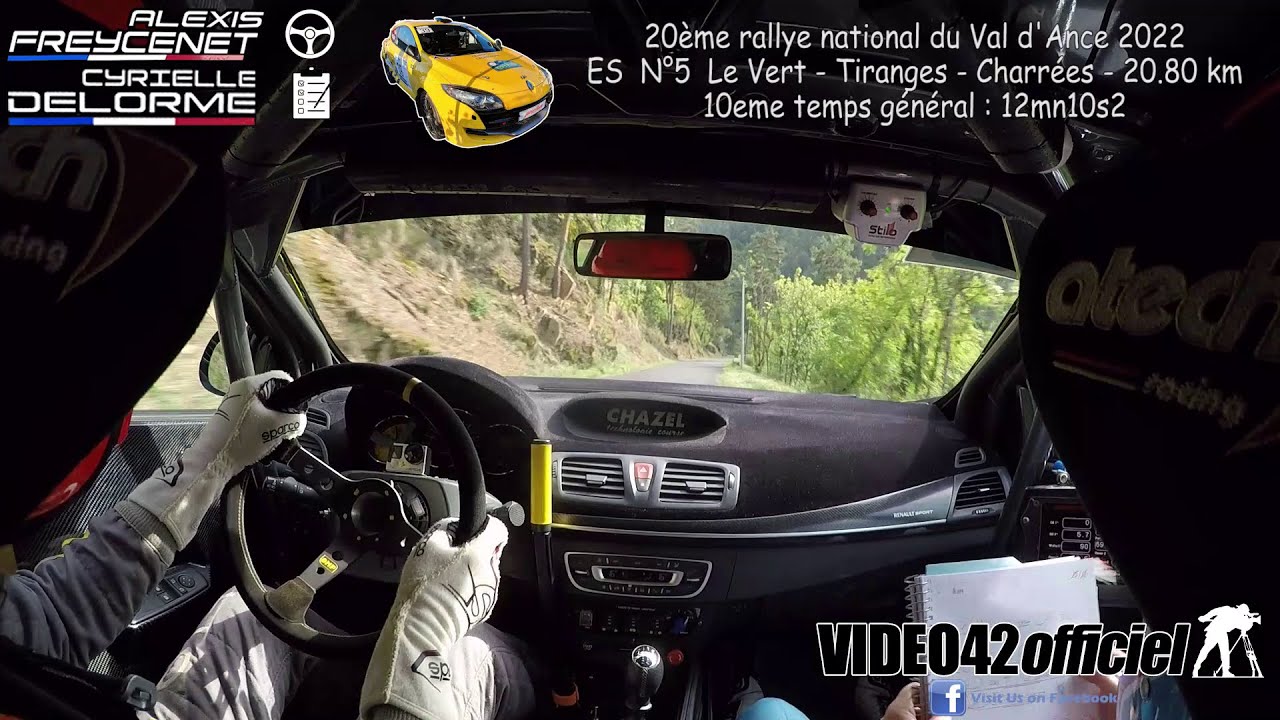 Rallye national du Val d'Ance 2022 camera Freycenet Delorme par video42