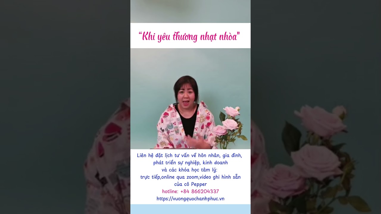 chủ đề tư vấn: KHI YÊU THƯƠNG NHẠT NHÒA - Chuyên gia tâm lý cô Pepper & Vương Quốc Hạnh Phúc