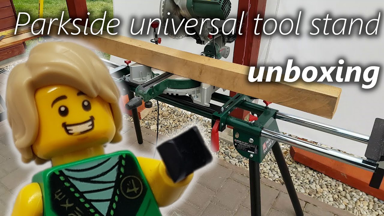 Parkside universal tool stand unboxing and setup for my miter saw - good value for money