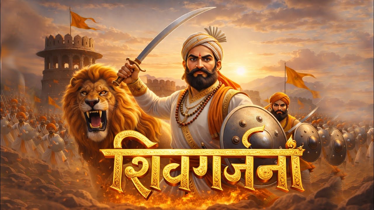 🚩शिवगर्जना🚩 | Jay Shiv Garjana | Chhatrapati Shivaji Maharaj Song | 3D Pixar Style | Kids Epic