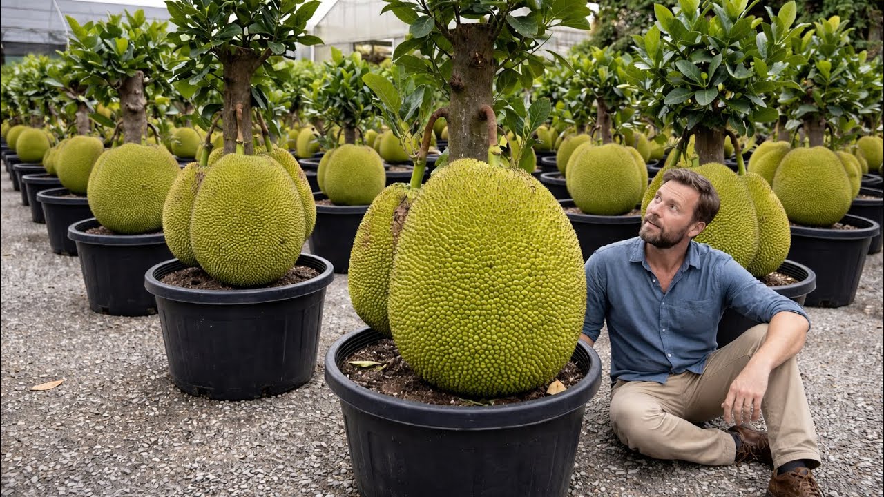 Incredible Giant Jackfruit Farming in Pots – You Won’t Believe This Harvest!